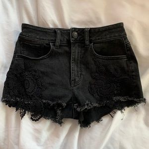 AE Black High Waisted Jean Shorts
